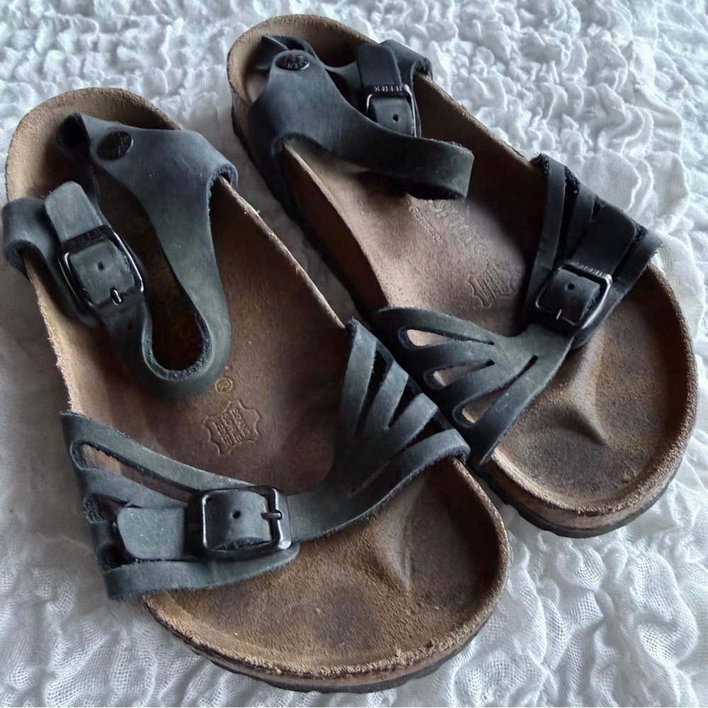 Birkenstock Bali Black Oiled Leather Sandals EU35/US4-4.5 - Picture 3 of 10